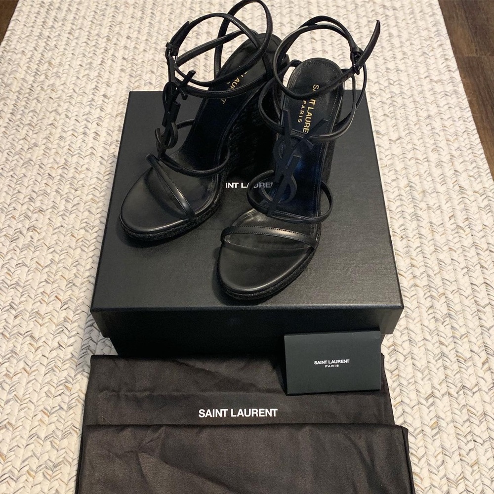 ⛔️SOLD⛔️NIB Saint Laurent Cassandra Wedge Size 9US - Picture 2 of 6